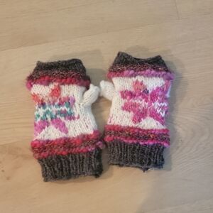 Colorful Knit Fingerless Gloves